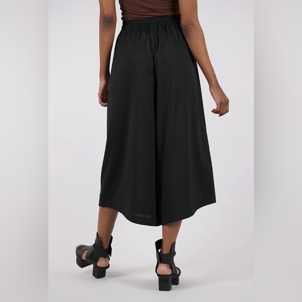 Bitte Kai Rand Size M Black Linen Blend Wide Legs High Rise Cullotte Pants